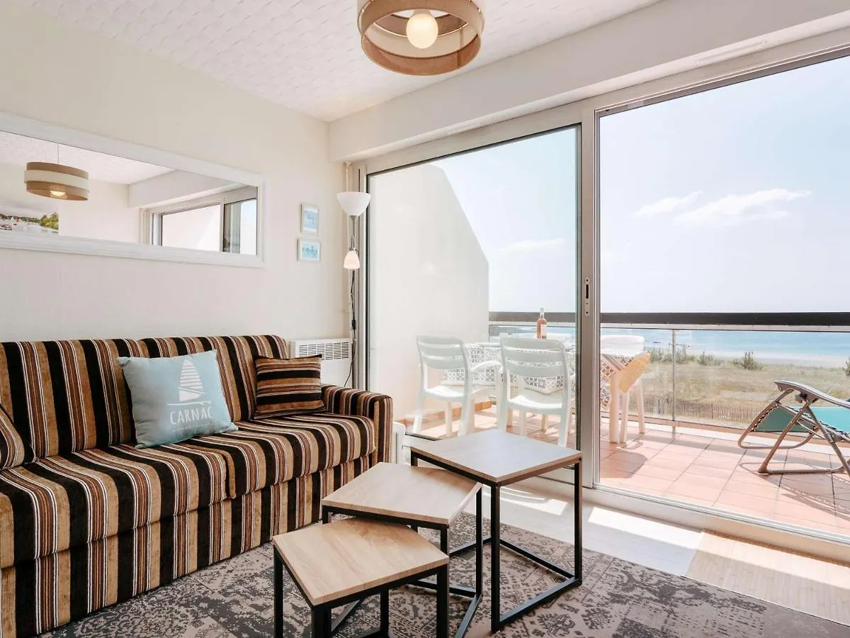 Carnac - Studio Cabine 4 Pers. Avec Terrasse Face A La Mer - Fr-1-477-89 Apartment